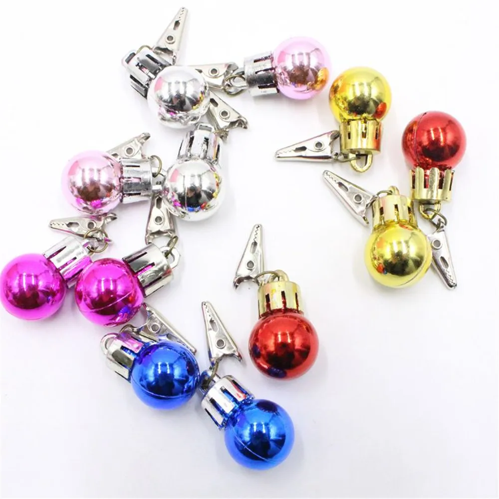 Новинка 12 шт. Рождественский светильник лампочка зажим для бороды вечерние