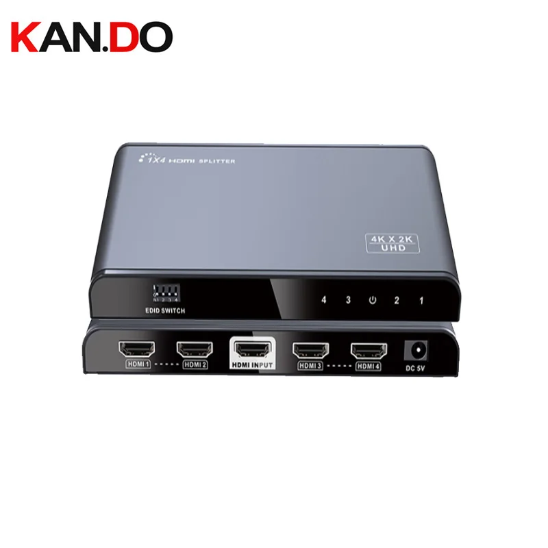 LKV314EDID-V2.0 1X4 Ultra HD For HDMI Splitter with EDID 4KX2K@60Hz HD Splitter Distributes 1 HDMI Source to 4 HDMI Displays