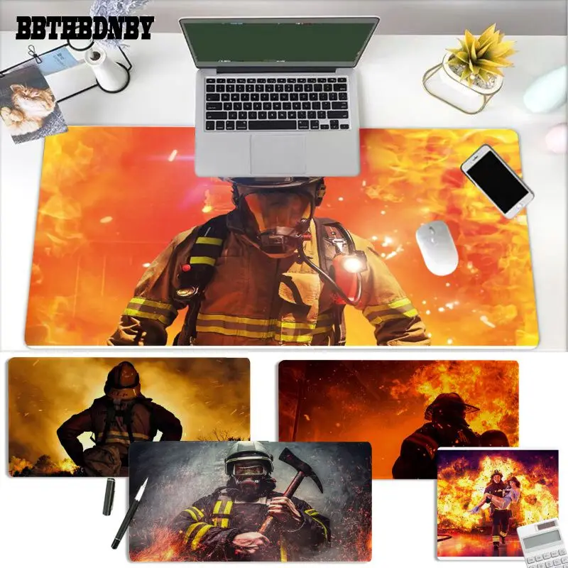 

BBTHBDNBY Firefighter Fireman 2020 New Customized laptop Gaming mouse pad Size for for Cs Go LOL Game Player PC Computer Laptop