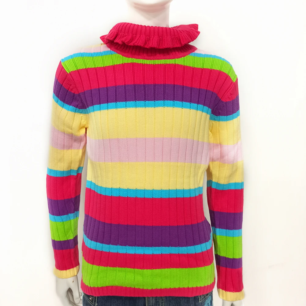 

Kids Girl Sweater Tricots Turtleneck Pullover Winter Tops Sweaters Autumn Boy Girl Warm Sweater Pull