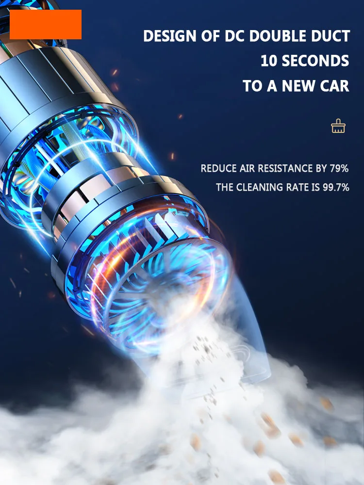 

Car Vacuum Cleaner Strong Suction Power Car Wireless Charging Small Household High-Power Handheld Multi-Function Vacuum Sweeper