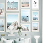 Скандинавский пляж, тростник, велосипед, птица, яхта, скандинавский морской пейзаж, настенная живопись, холст, постеры, принты, картинки для декора гостиной