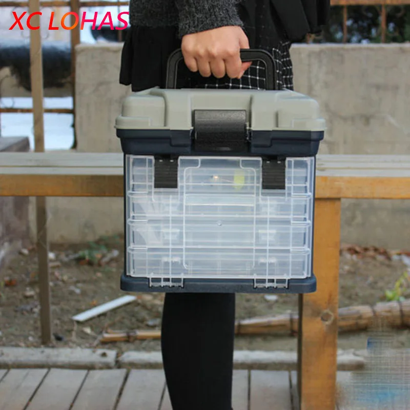Высококачественная коробка для рыболовных снастей с пластиковой ручкой 5