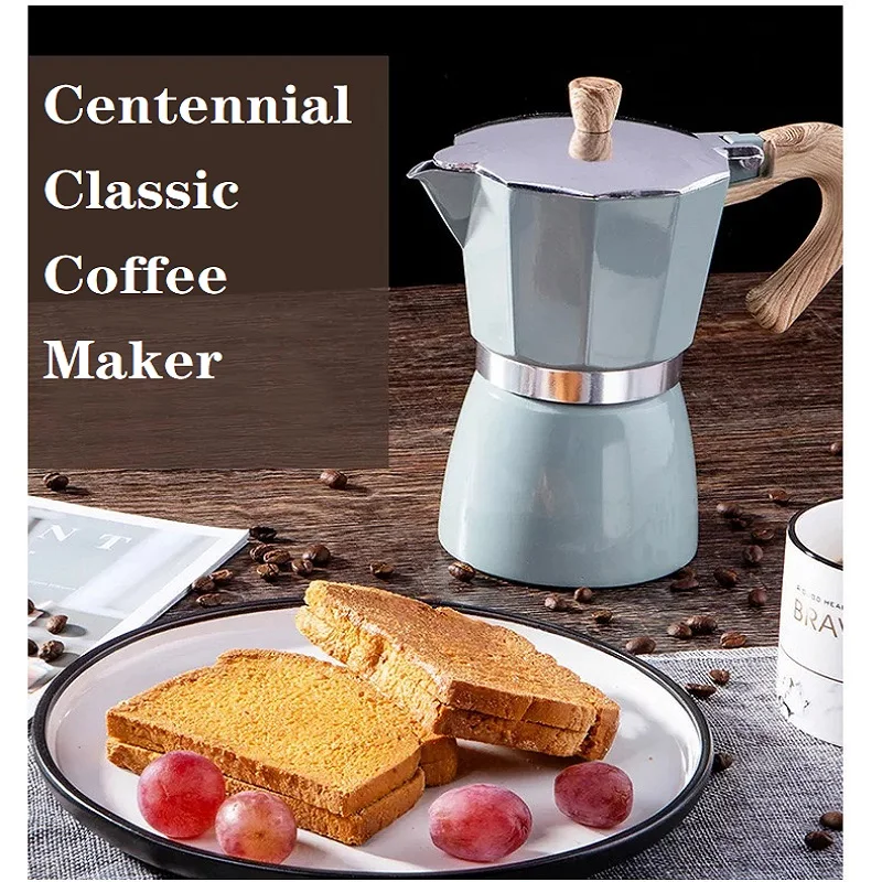 

Classic Italian Moka Pot Latte Coffee Maker Thickened Octagonal Aluminum Pot Espresso Percolator Pots Stovetop Coffee Make Tools