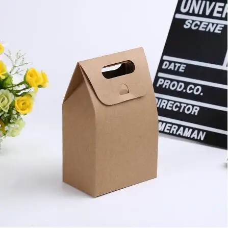 

25/50pcs 10x6x15.3cm Kraft Paper Box Gift Packaging Box Presents Pouches Bag for Gift Sachet Carton Box