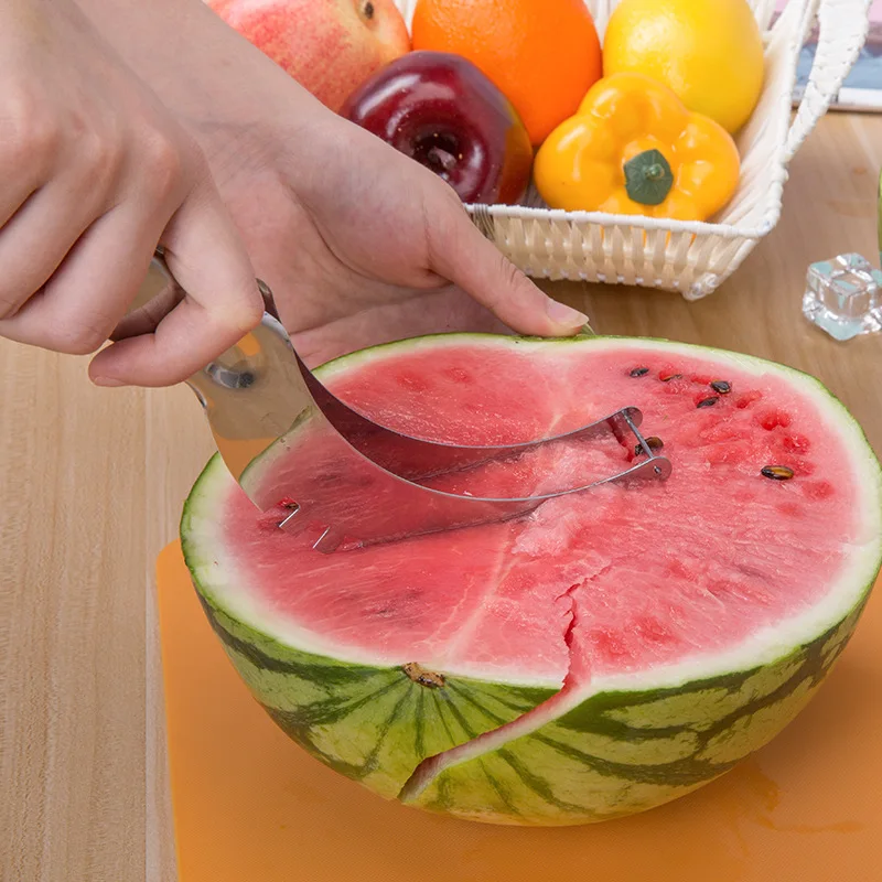 Кухонные гаджеты арбуз слайсер из нержавеющей стали фруктовый резак нож для дыни