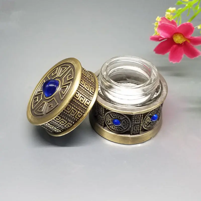 8 г винтажная стеклянная матовая банка для крема 12 мл с капельницей эфирного