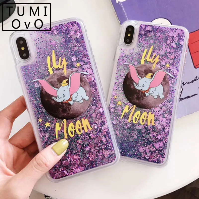 Мультфильм Луна слон Дамбо Жидкий чехол для huawei P30 Pro P20 Lite P10 рlus Nova 4 3 3e 3i 2 2S 2i P Smart Коврики 20 20X