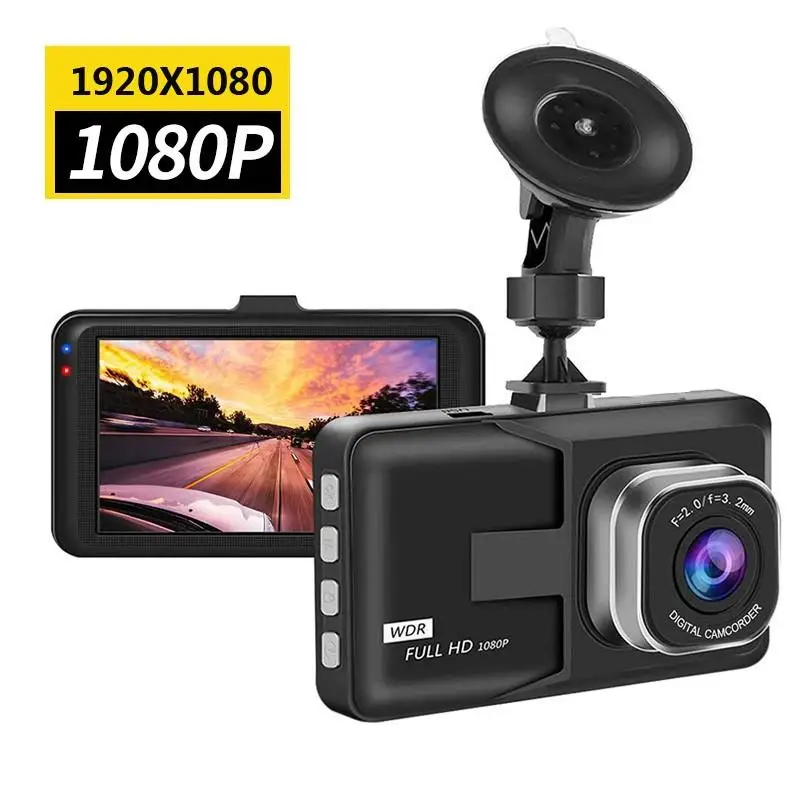 

1080P HD 3 Inch Car Video Recorder Night Vision DVR Car Dash Cam 170Â° Wide Angle Driving Camera Hidden Dashcam Video USB Camera