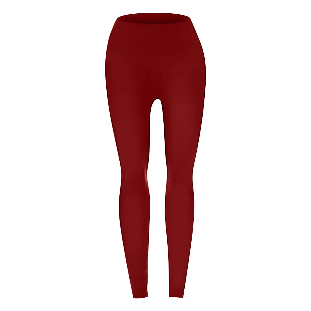 Женские спортивные Леггинсы с высокой посадкой однотонные леггинсы эластичной