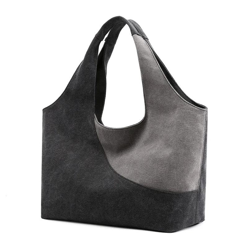 Женская сумка на плечо Большая вместительная Классическая Холщовая Сумка в