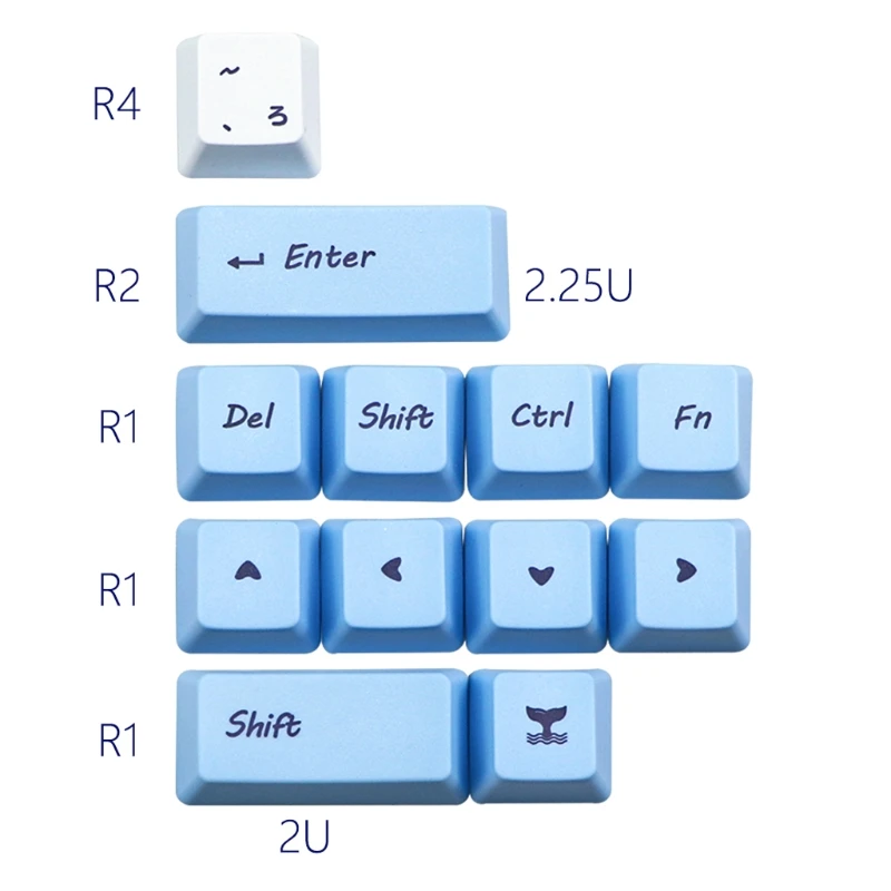 

Механическая клавиатура с сублимационной печатью, 73 клавиши, Симпатичные колпачки для клавиш PBT OEM, колпачок для клавиатуры GH60 GK61 GK64