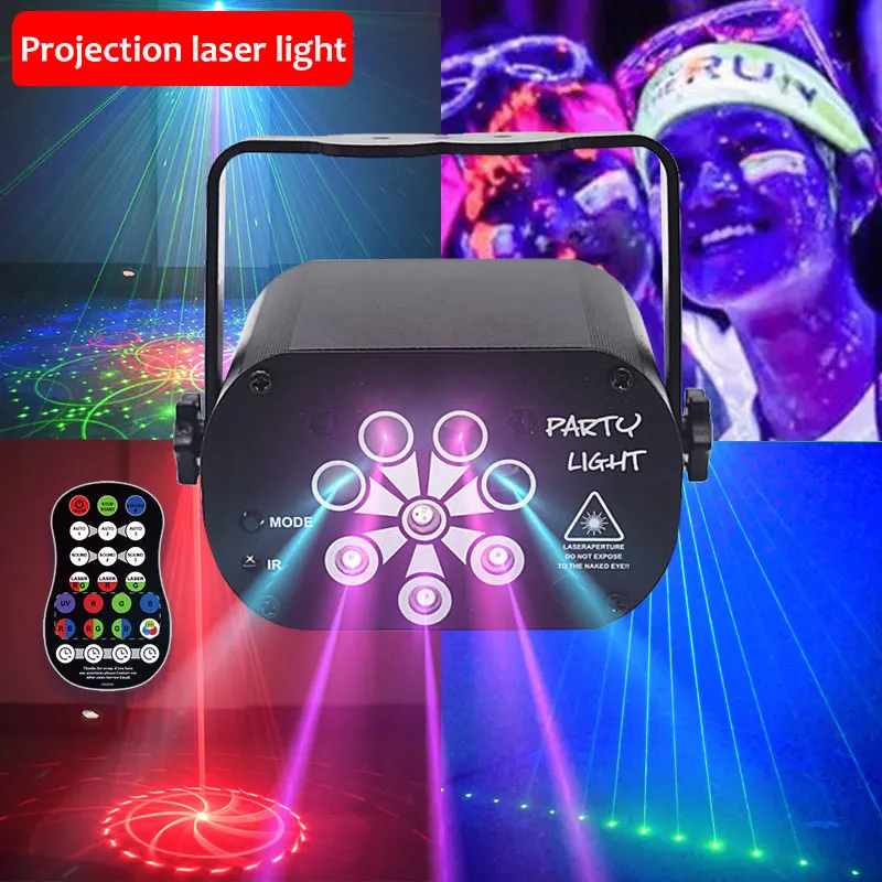 

Светодиодный лазерный прожектор для дискотеки, праздничный сценический свет для диджея, вечеринки в честь Дня Рождения, автомобиля, клуба, ...