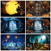 yeele halloween backdrop castle witch forest crow grave moon pumpkin baby birthday party photography background for photo studio
