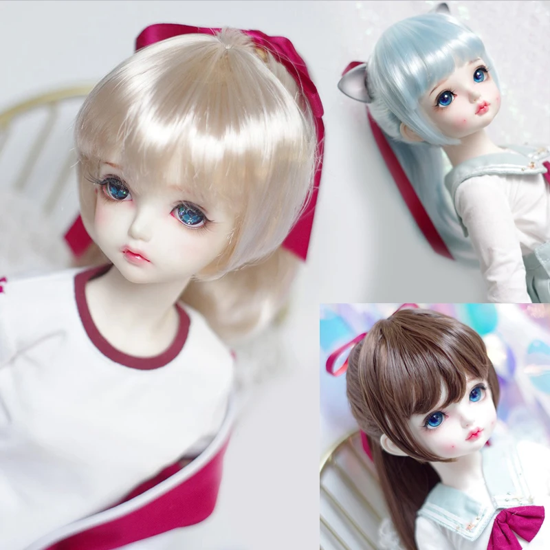 Фотореквизит для детских кукол BJD DD SD MSD 1/6 1/4 1/3 голубой Мягкий Шелковый хвост 1 шт. -