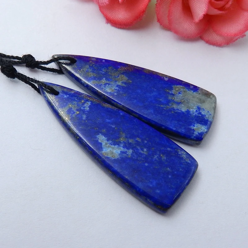 Женские Ювелирные сережки из натурального Lapis Lazuli полудрагоценные камни