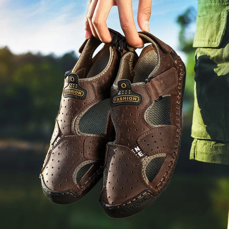 

Simplicity Shoes For Men Men's Sandals Comfortable Breathable Sandy Beach Outdoor New 2021 High Quality Hollow Out Flip Flop