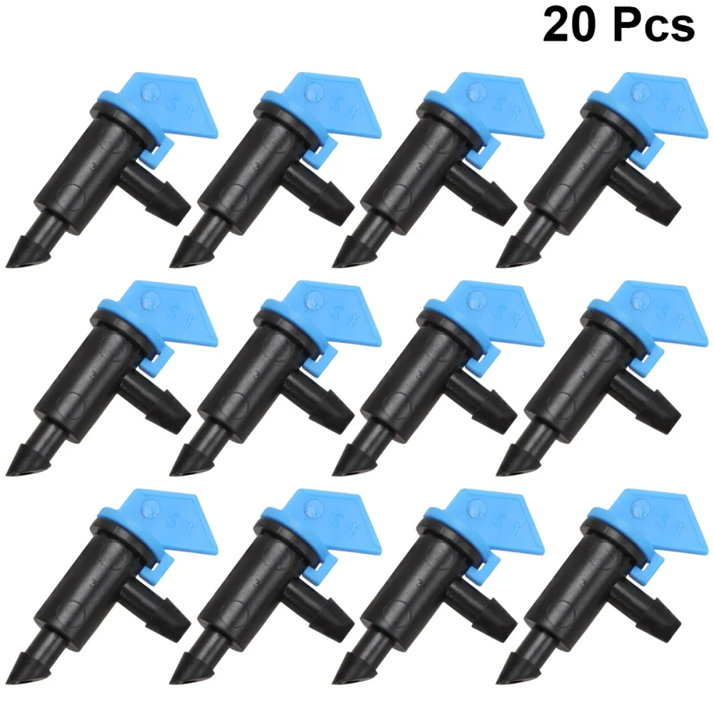 

20 Pcs 4L Detachable Watering Dripper Emitter Drip Irrigation Garden Dripper Flag Shaped Dripper for Farm Greenhouse (Random Col