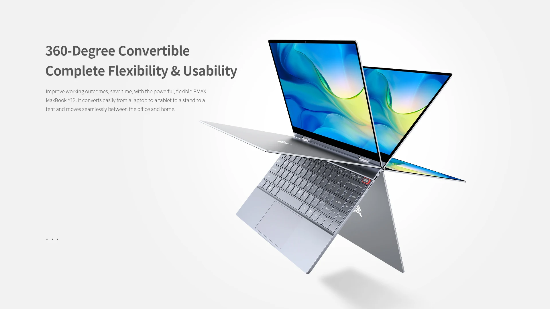BMAX 360 ° Ноутбук 13,3 дюймов Y13 ноутбук Windows 10 8 ГБ ОЗУ 256 ГБ M.2 SATA 2280 SSD 1920*1080 ips Двойная Wifi камера Bluetooth 5,0