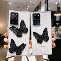 simple luxury bud silk butterfly pattern design phone cover for samsung s21 s21p s21u note20 u s20fe s21fe a70 women phone cases
