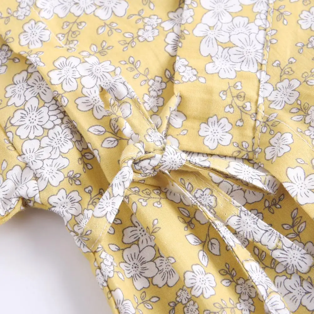 Sanlutoz-ropa Floral de verano para beb&eacute;, conjuntos de algod&oacute;n para reci&eacute;n nacido, pijamas informales para beb&eacute;, atuendo-4