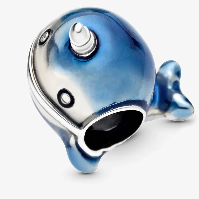 Высокое качество 925 стерлингового серебро ювелирные изделия мерцающий нарвала