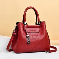 large capacity tote bag fashion brand womens handbag pu leather ladies top handle bag pure color crossbody shoulder bags