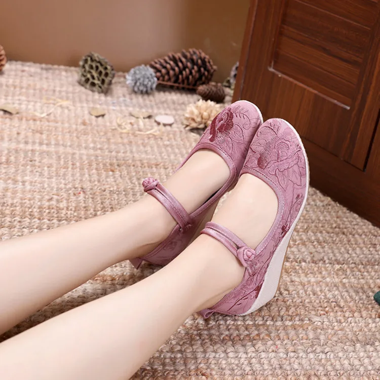 Женские парусиновые туфли с вышивкой в китайском стиле старого Пекина ханьфу для