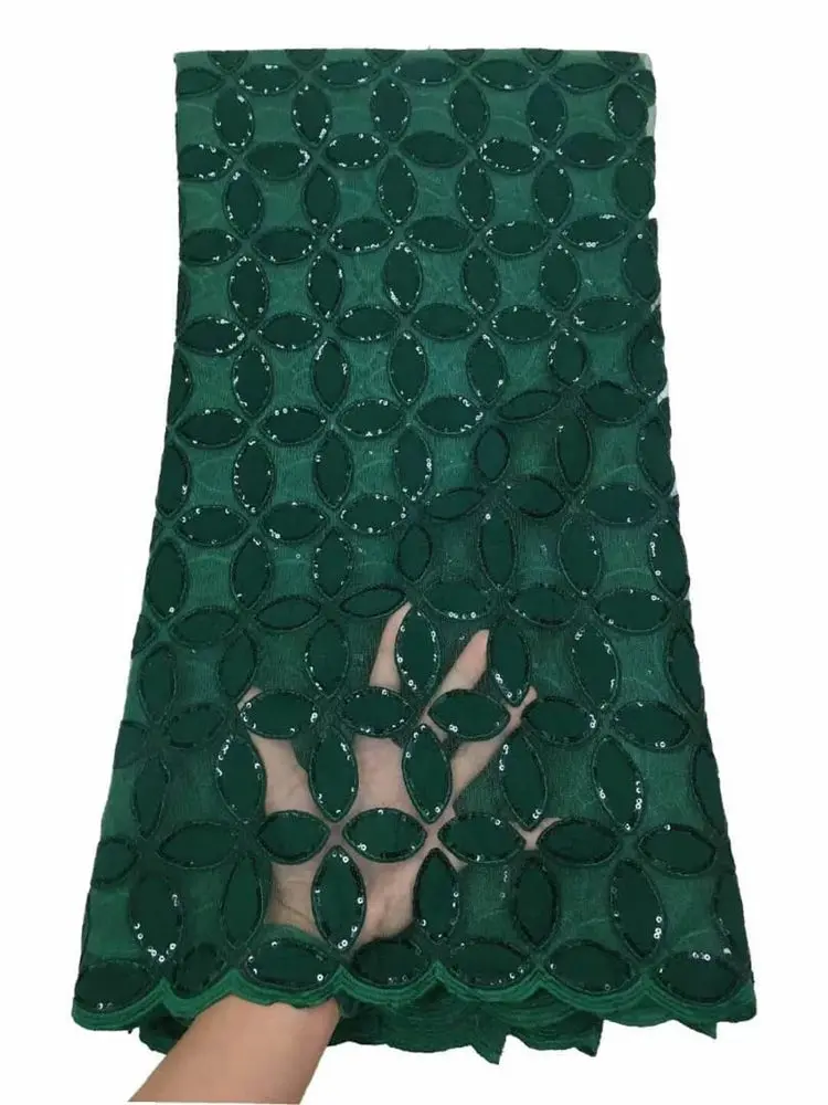 

JL3024 Embroidered African Net Lace Nigerian Chiffon Mesh Fabric With Sequins