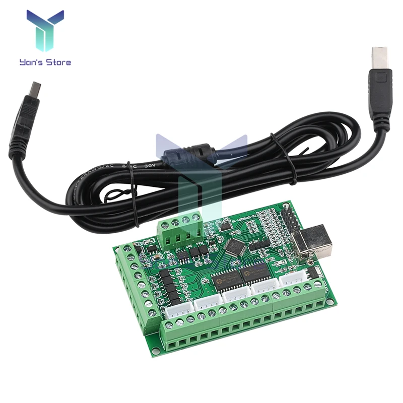 

MACH3 V2.1 Engraving Machine 5 Axis CNC Breakout Board With Optical Coupler For Stepper Motor Drive Controller with USB Cable