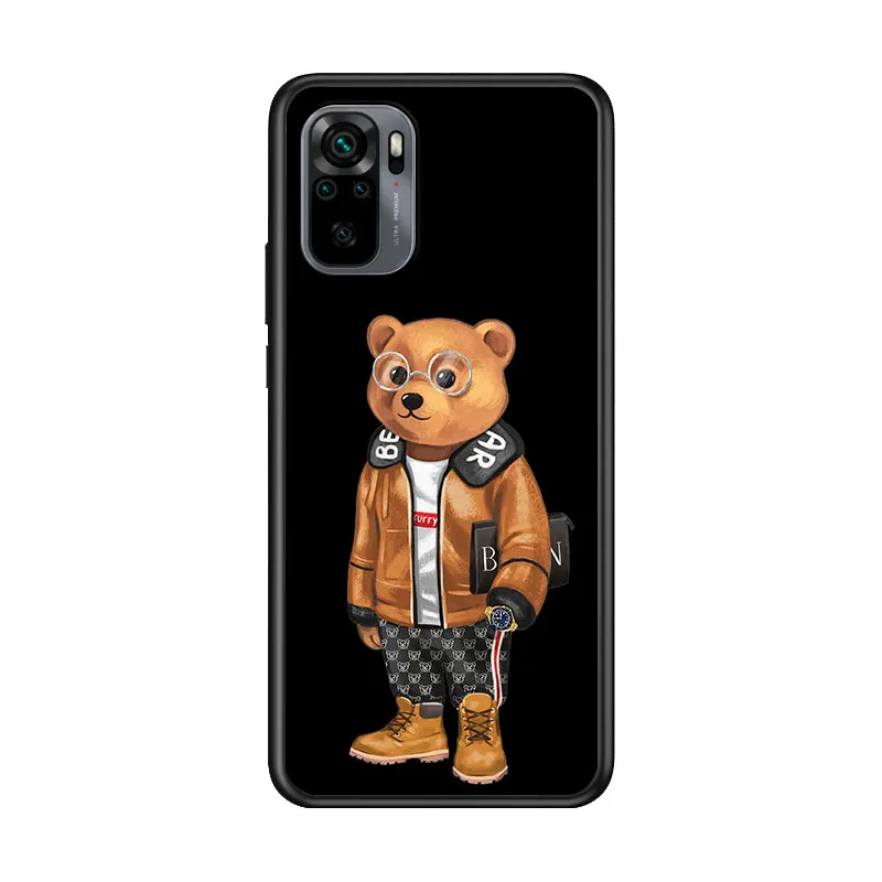 Милый медведь с рисунком из мультфильмов на осень чехол для телефона Xiaomi Redmi Note 9 9S