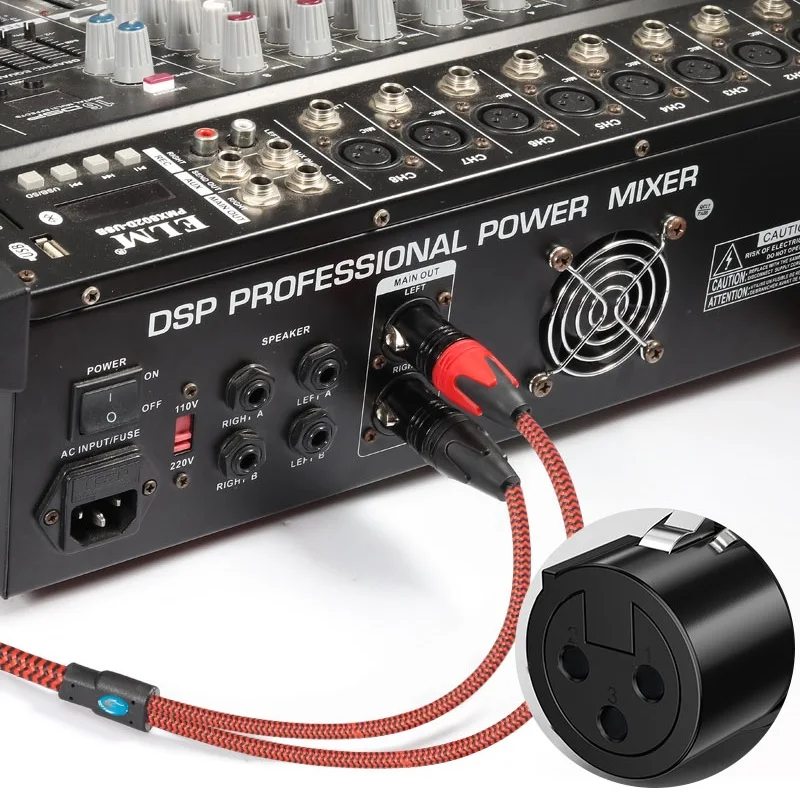 Двойной 1/4 ''моно TS 6 35 мм папа к 2 x XLR мама усилитель аудиокабеля микшер