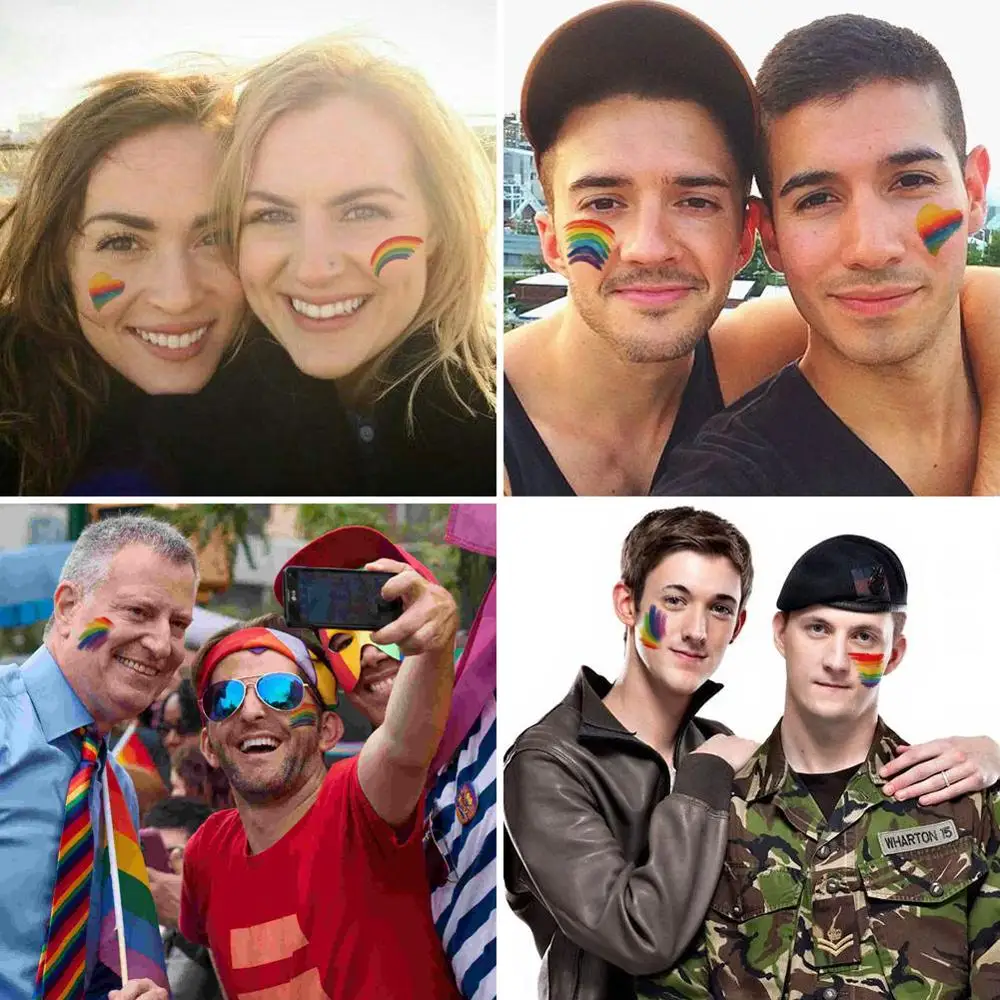 Для гей-прайда и лесбиянок набор в цветах радуги Warp шарф вуаль ленты наклейки