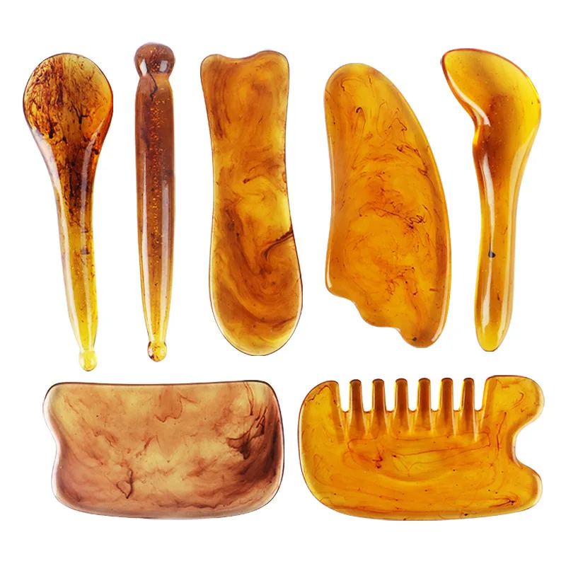 Натуральный нефритовый массажный скребком гуаша скребок для лица и глаз