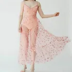 Платье женское на бретелях, с V-образным вырезом и блестками