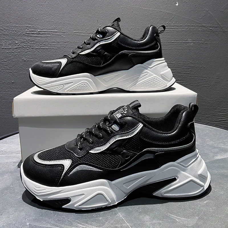 

LEOSOXS Platform Flat Women Casual Sneakers Spring/Autumn Mesh Breathable Female Sneakers Woman Vulcanized Shoes Chunky Sneakers