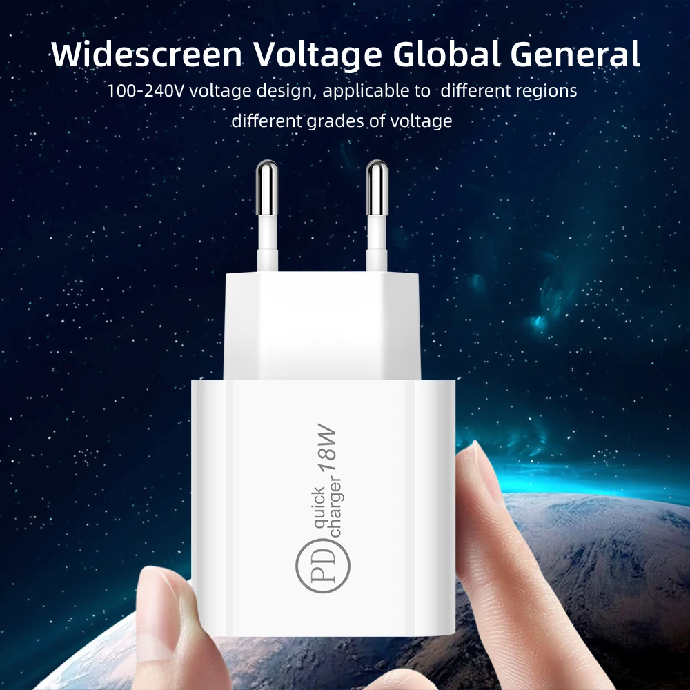 USB зарядное устройство 18 Вт PD Быстрая зарядка usb type C PD зарядное устройство для iPhone X XS XR портативное QC 3,0 зарядное устройство для телефона huawei samsung адаптер