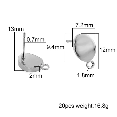 Золотые оправы для сережек из нержавеющей стали HXD