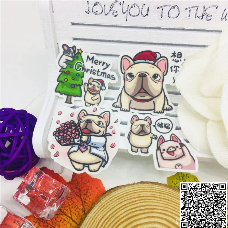 40 шт. милые игривые наклейки с собаками для стайлинга автомобиля велосипеда