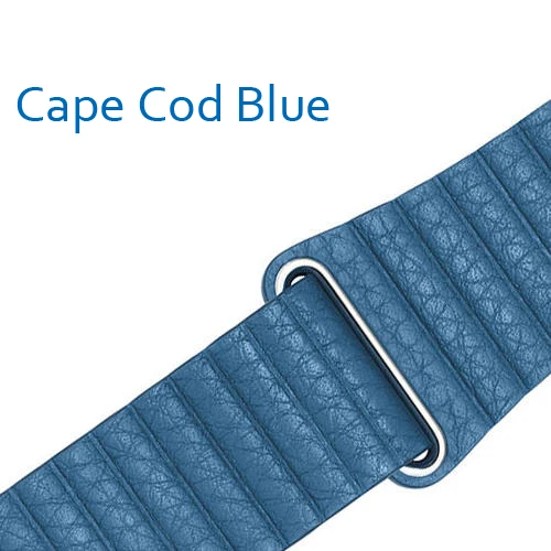 Cape Cod Blue Натуральная кожа для apple watch band 4(iwatch 5) 44 мм 40 мм apple watch 3 2 1 ремешок 42 мм 38 мм аксессуары для запястья браслета - Цвет ремешка: Cape Cod Blue