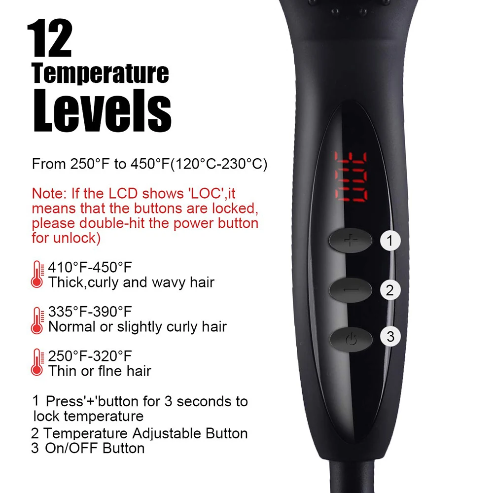 Щетка для выпрямления волос керамическая расческа мужчин женщин электронная