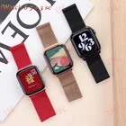 Ремешок магнитный для Apple Watch Band 44 мм 40 мм, браслет из нержавеющей стали для iWatch Band 38 мм 42 мм, Apple watch 3 4 5 6 se