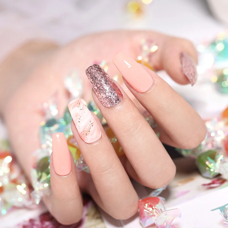 BORN PRETTY Блестящий Гель-лак для ногтей с блестками Glistering УФ-гель розовый Золотой Серебряный полуперманентный впитывающий гель для ногтей 6 мл