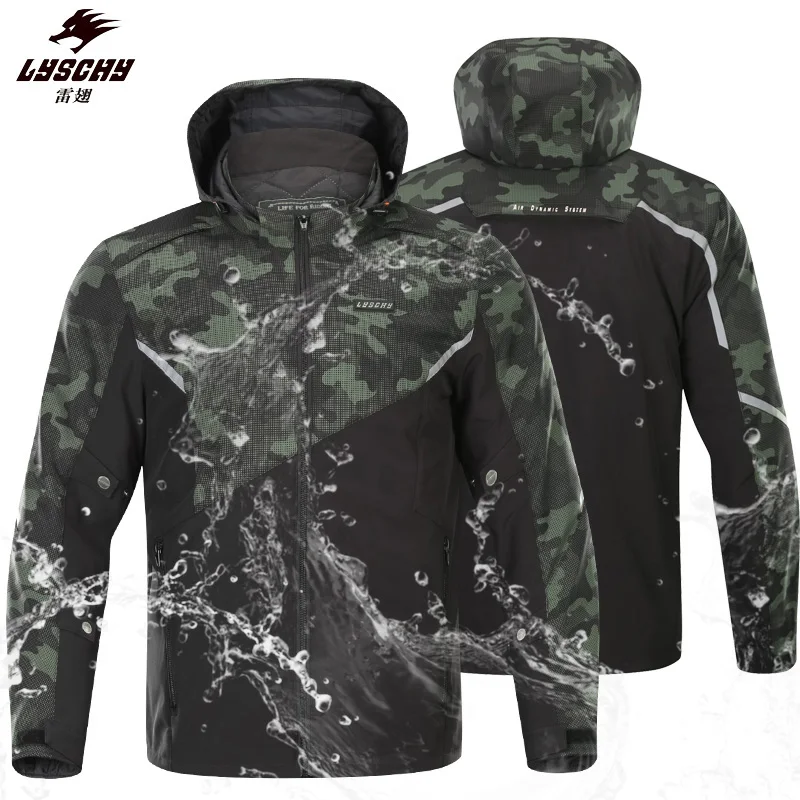 Мужская мотоциклетная куртка LYSCHY водонепроницаемая для гоночных мотокроссов