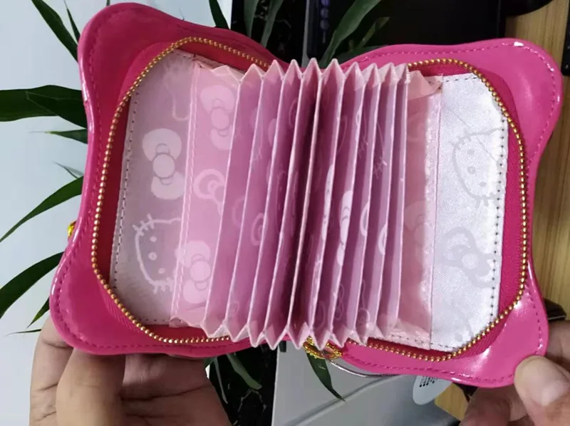 Новинка сумка для карт с бантом Hello kitty Женская мультипликационная Милая посылка