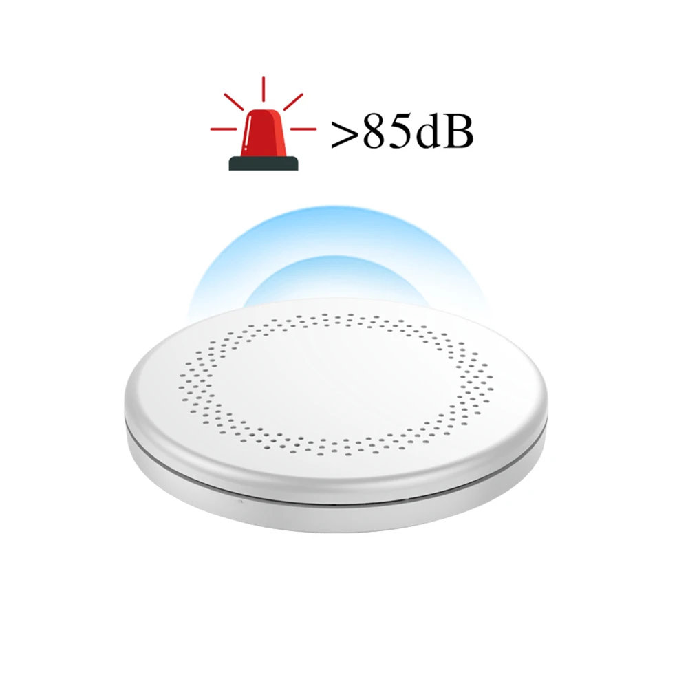 Смарт-датчик дыма Tuya ультратонкий детектор с Wi-Fi для домашней безопасности |