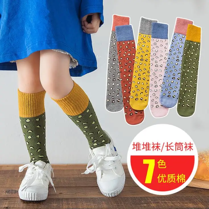 Чулки в стиле хип хоп с леопардовым принтом для девочек и чулки до бедра носки