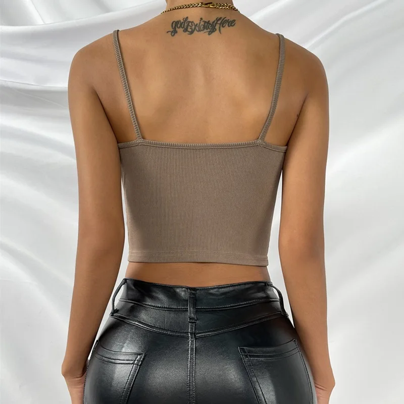 Пикантный облегающий топ с низким вырезом однотонный/лоскутный однобортный