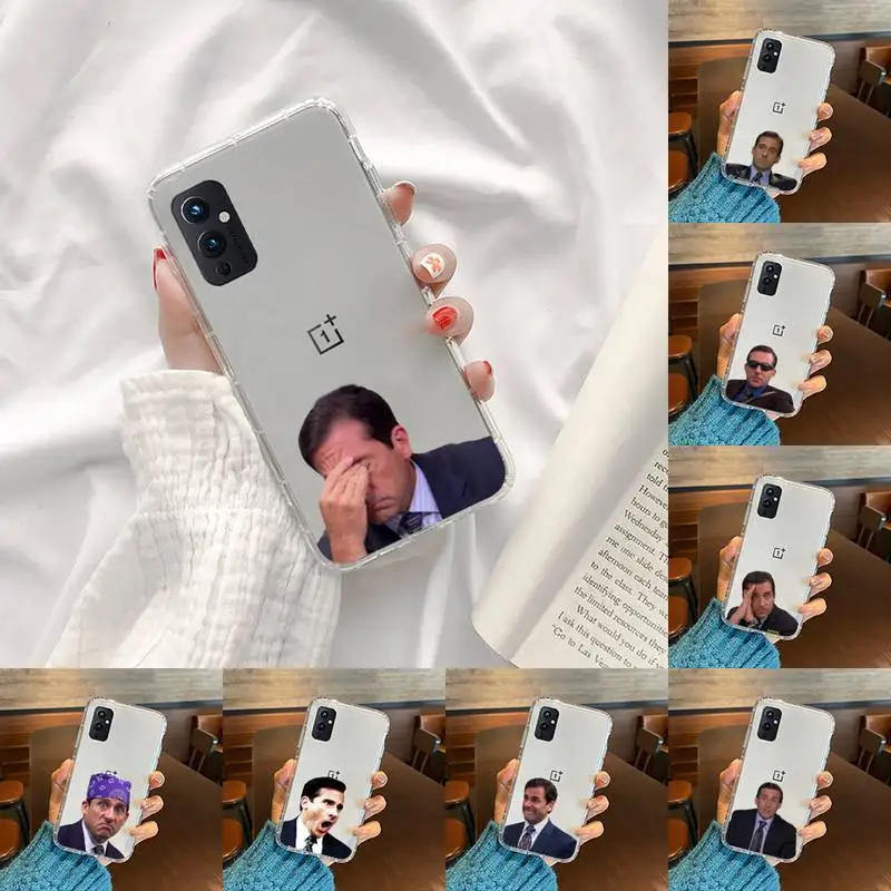 

Michael Scott The Office Phone Case Transparent For OnePlus 9 8 7 7t 8t Oppo find X3 X2 reno5 Vivo X60 X50 Pro MeiZu 17 16XS