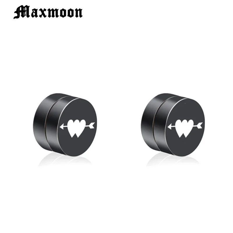 Серьги-гвоздики Maxmoon магнитные не пирсинг 8 мм 1 пара Модные клипсы для бойфренда